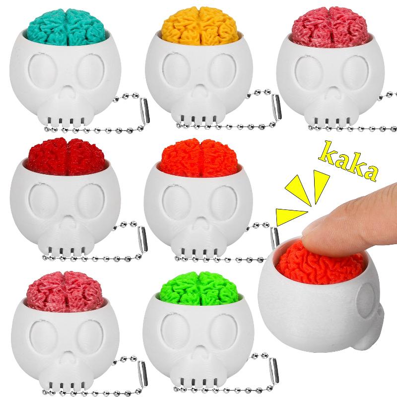 핫펀 3D 프린팅 해골 브레인 클리커 키체인 해골 버튼 - 3D Printing Keyboard Keys 리뷰 및 가격