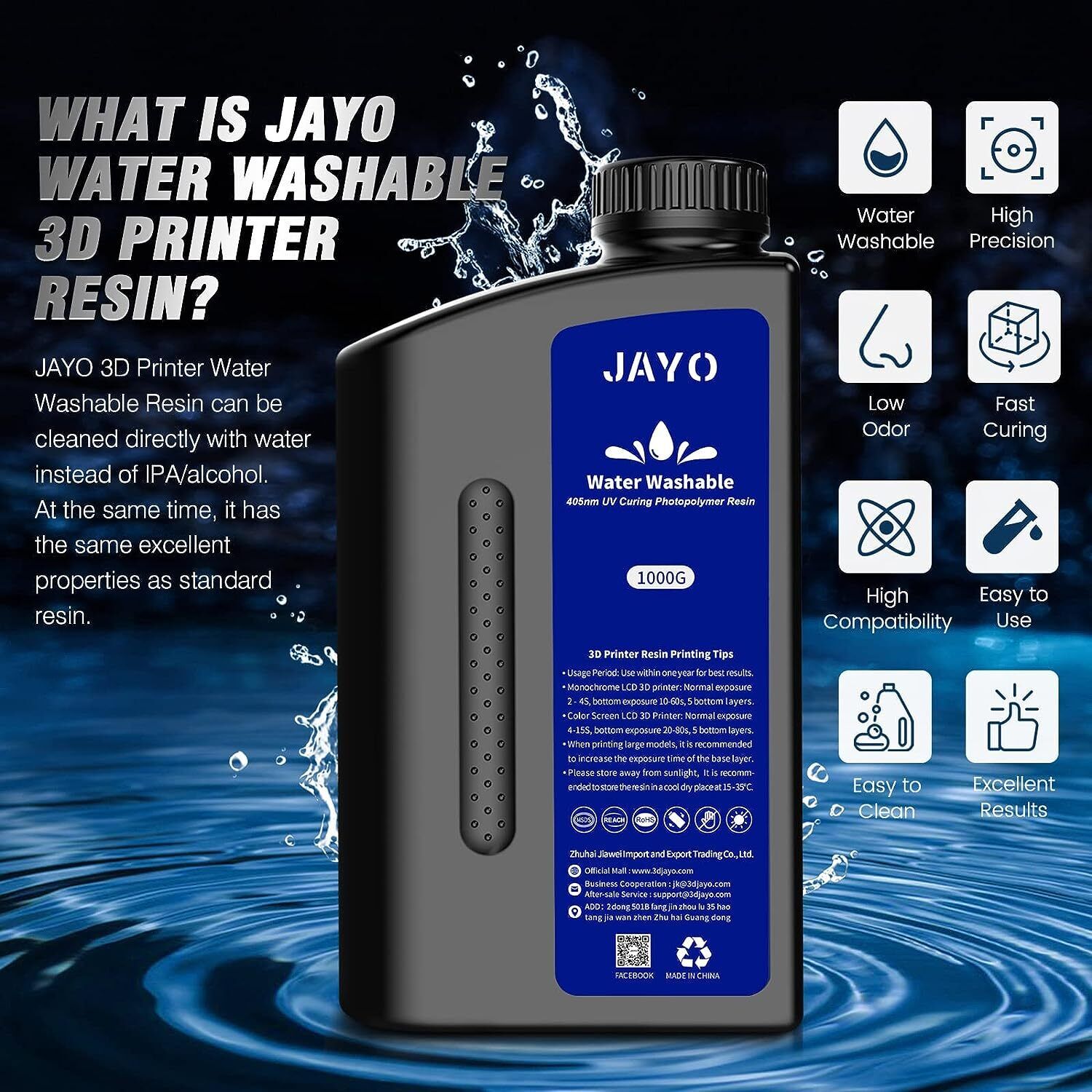 JAYO 표준/ABS 유사/물 세척 3D 프린터 수지  - 3D Printing Uv Resin 리뷰 및 가격