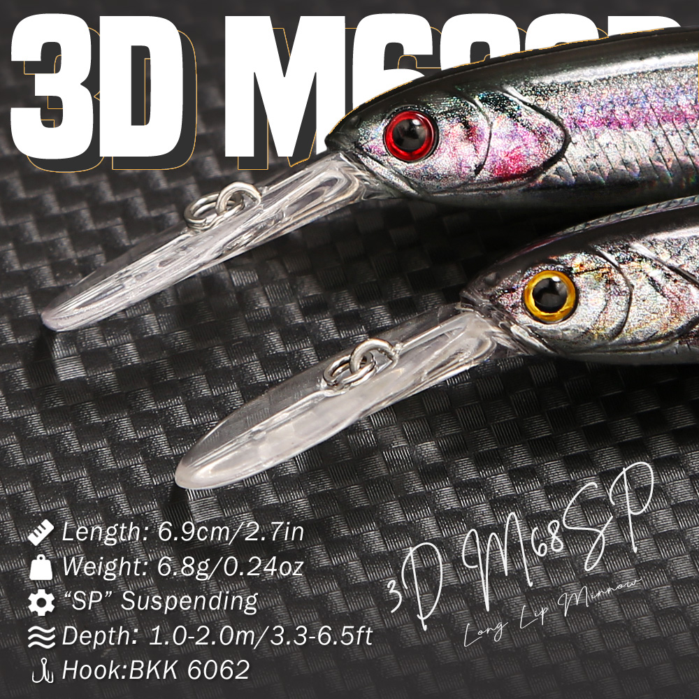 B&U 딥 다이빙 서스펜딩 미노우, 3D 프린팅 기술, - 3D Printing Technology 리뷰 및 가격