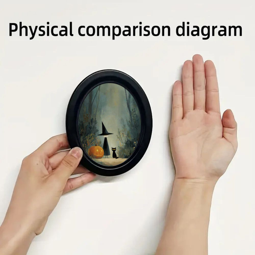 3D 빈티지 할로윈 마녀와 숲 속의 검은 고양이 벽화  - 3D Printing Idea 리뷰 및 가격