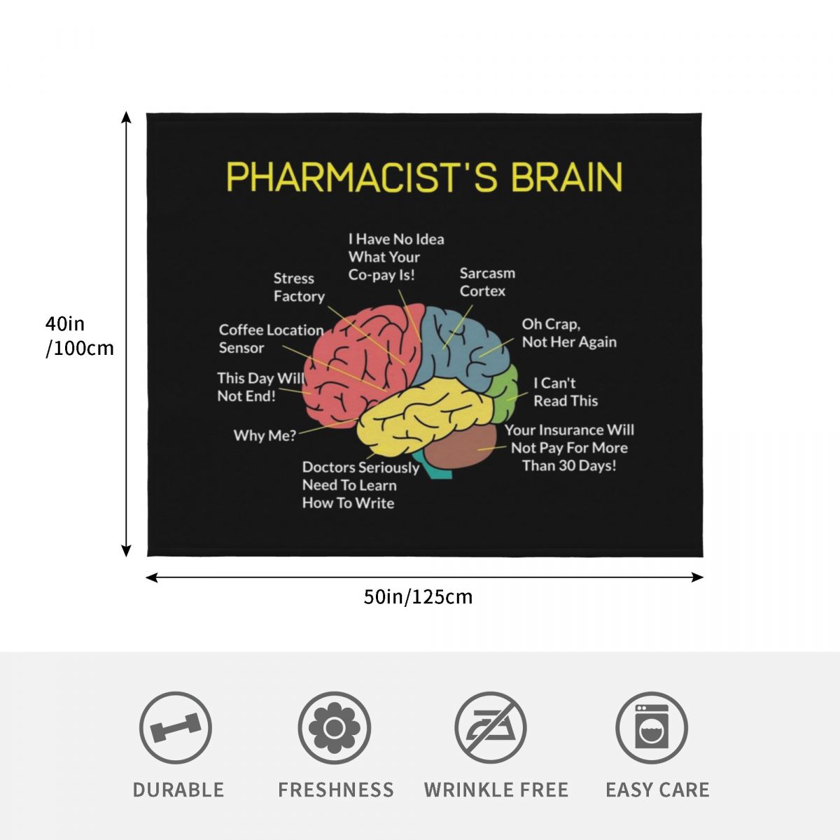 약사의 두뇌 재미있는 약사 약국 기술자 티셔츠 담요 소 - 3D Printing In Pharmacy 리뷰 및 가격