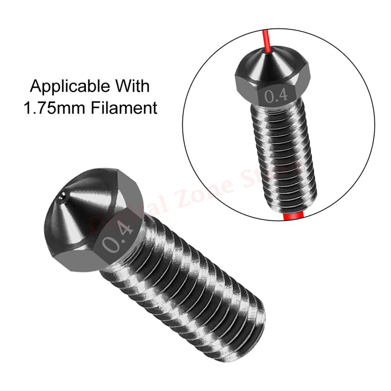 V6 경화 강철 화산 깍지 M6 스레드, 1.75mm  - 3D Printing Industry 리뷰 및 가격