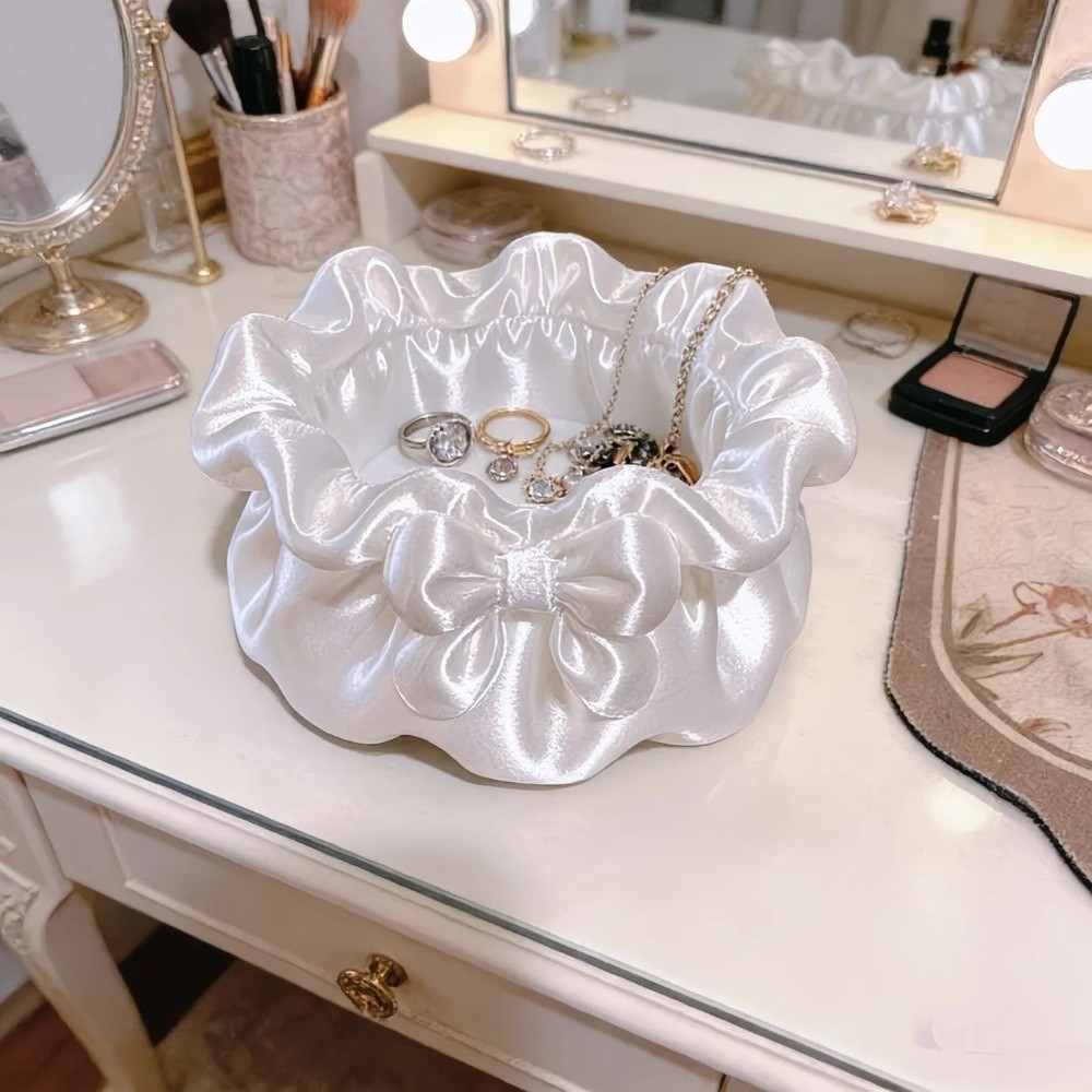 3D 프린팅된 꽃잎 모양 보관함 다용도 새틴 주름 장식 - 3D Printing Jewelry 리뷰 및 가격