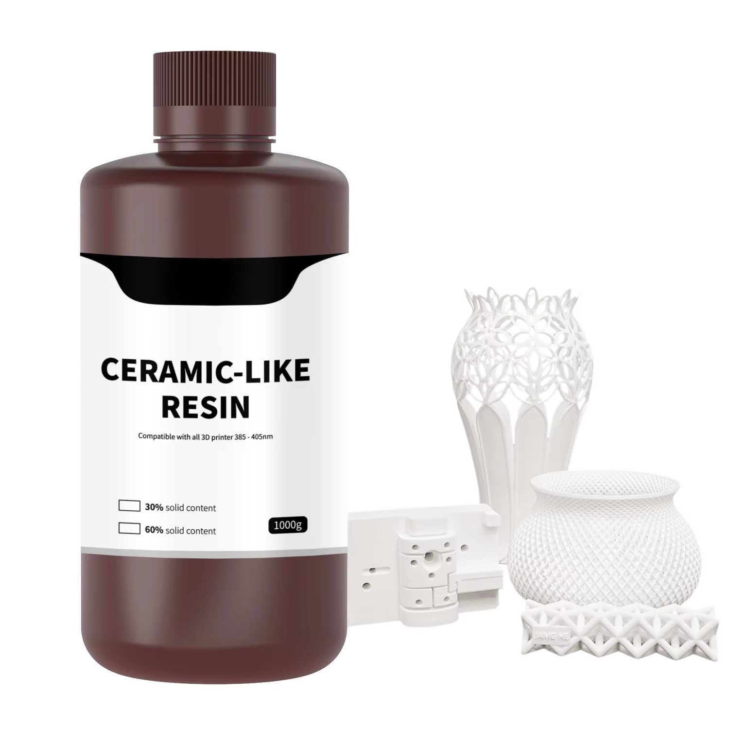 1KG 고온 내성 UV 광경화성 수지 흰색 세라믹 질감 - 3D Printing High Temperature Materials 리뷰 및 가격