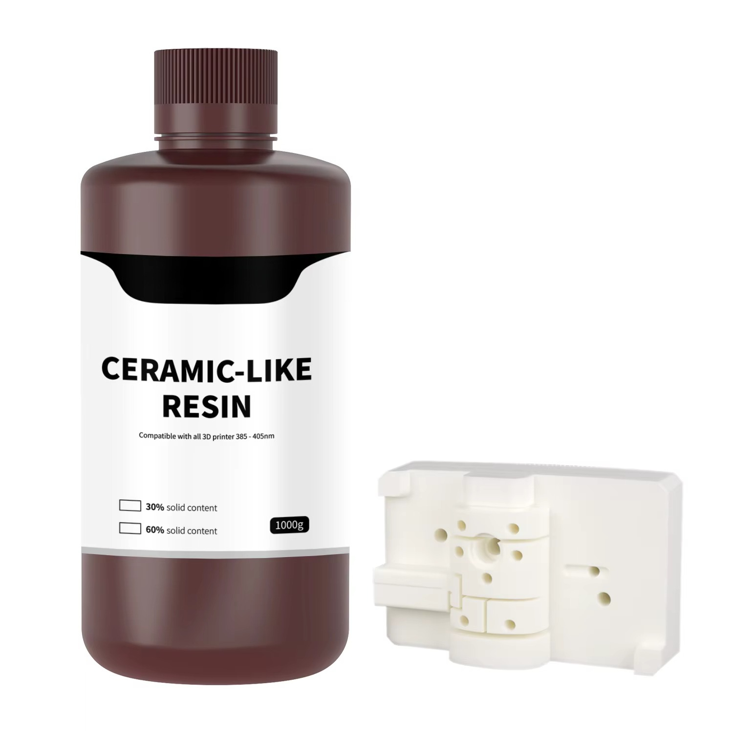 1KG 고온 내성 UV 광경화성 수지 흰색 세라믹 질감 - 3D Printing High Temperature Materials 리뷰 및 가격