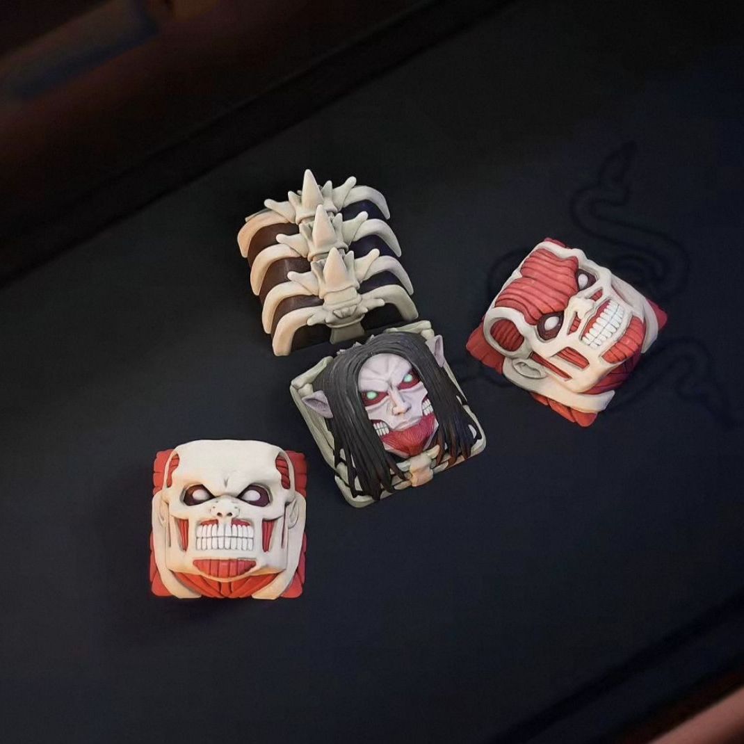새로운 진격의 거인 공동 브랜드 키캡 세트 만화 알란  - 3D Printing Keyboard Keys 리뷰 및 가격