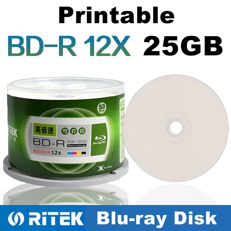 50개입/박스 Ritek BD-R 25GB 인쇄 가능  - 3D Printing Robot 리뷰 및 가격